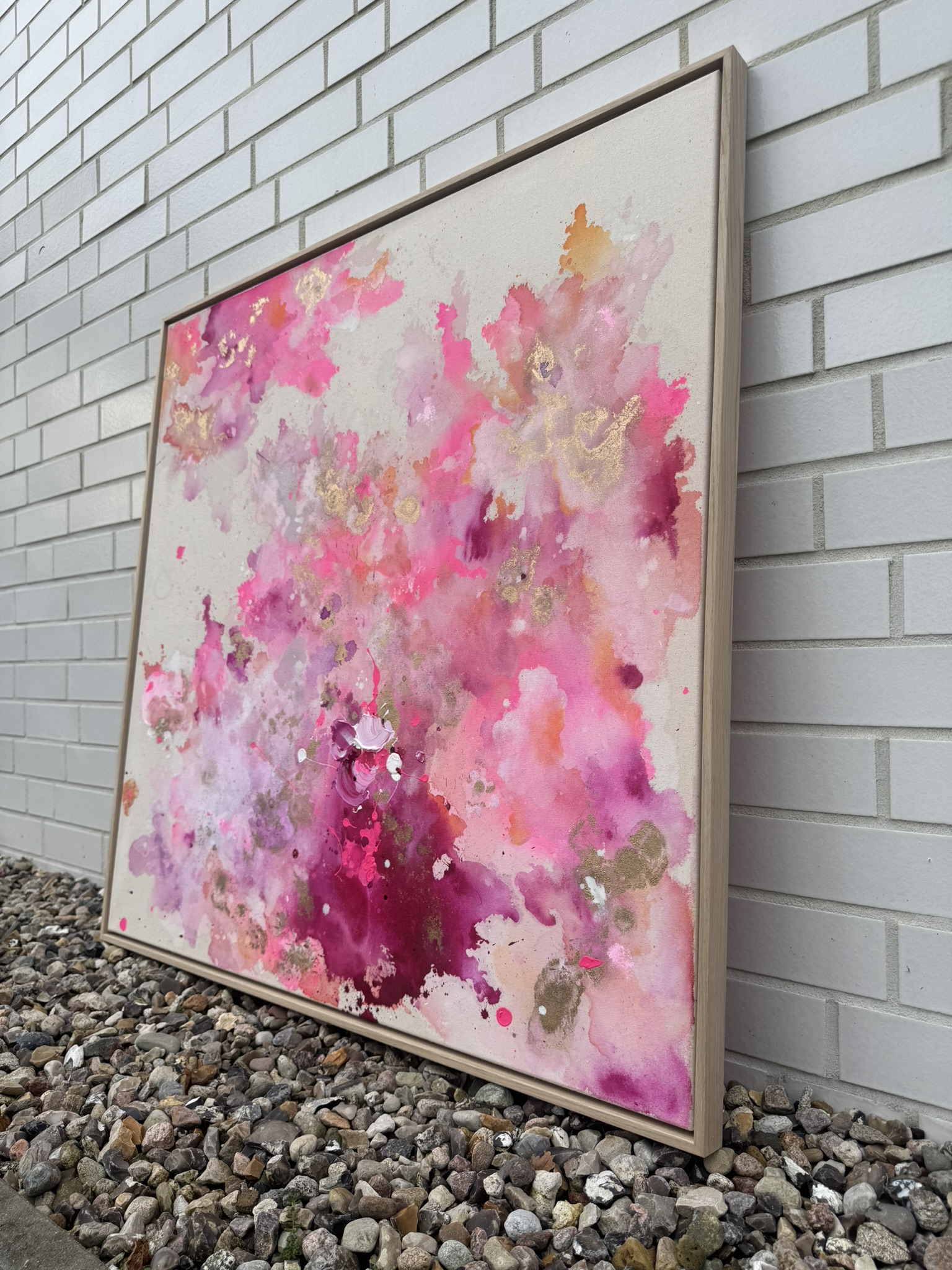 Pure Serie, 2025, Acryl und Gold auf roher Baumwollleinwand, Ansicht 6